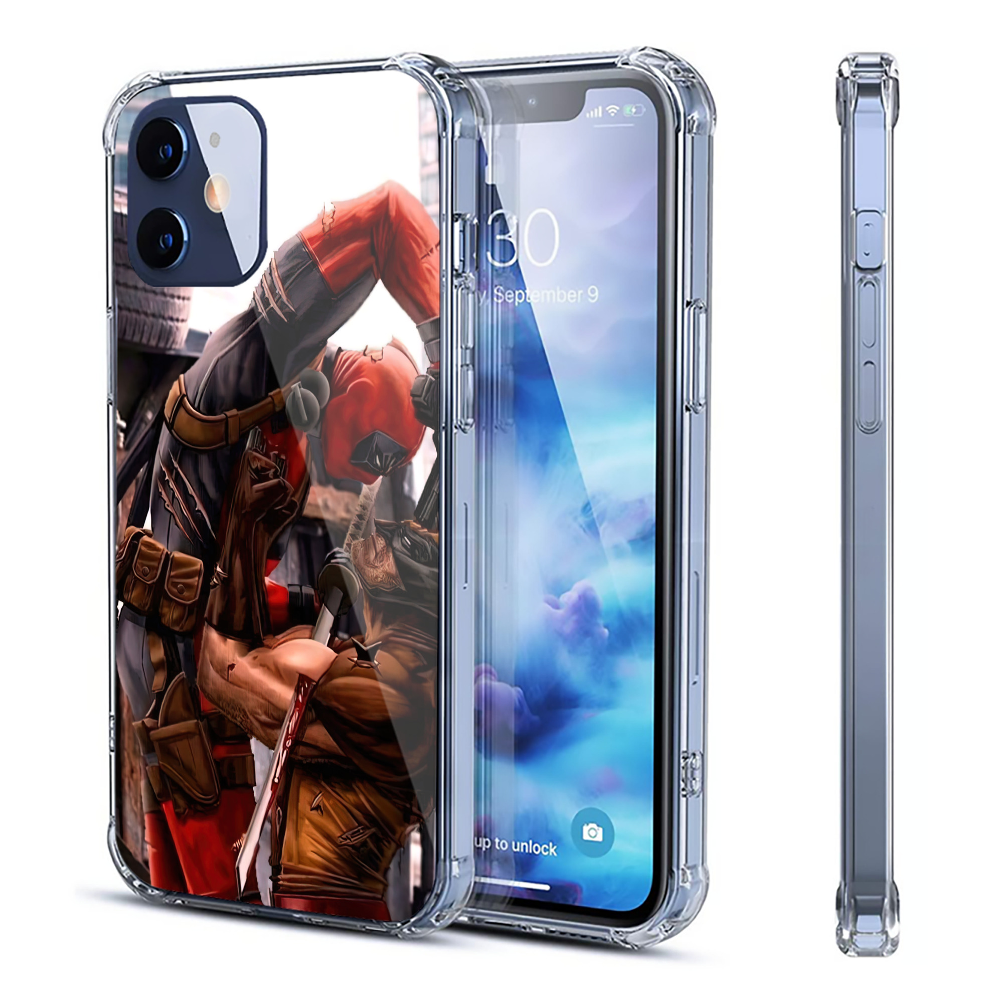 （画像用） Deadpool デッドプール 【iPhone 12シリーズ対応】透明スマホケース（クリアソフトケース）